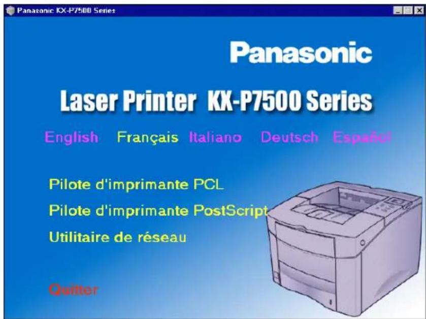 PANASONIC KXP7500 - Installation du pilote d'imprimante PostScript pour Windows NT 4.0 - 1