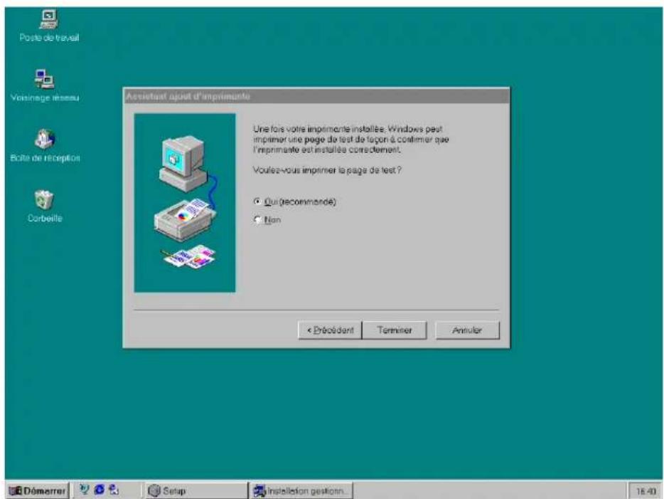 PANASONIC KXP7500 - Cliquez sur Terminer. - 1