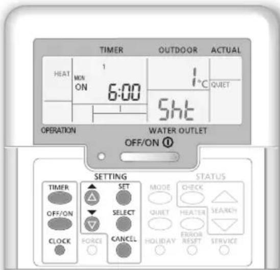 Configuração do temporizador semanal 2