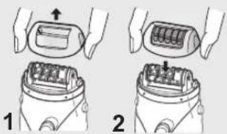 PANASONIC ESWS24 - Kiinnitä hellävarainen epilointipää paikalleen - 2
