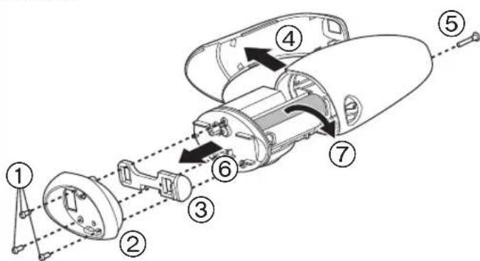 PANASONIC ESWD70 - Extraction de la pile rechargeable intégrée - 1
