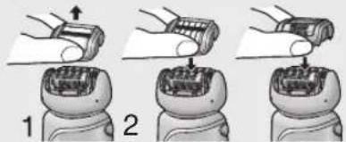 PANASONIC ESWD70 - Attach the gentle cap [D]/the beginner cap [E]. - 1