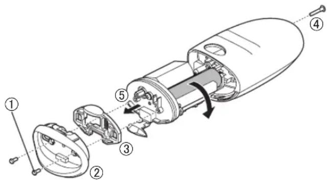 PANASONIC ESED93 - Remova a bateria recarregável incorporada antes de descartar o aparelho. - 1