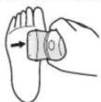 PANASONIC ESED93 - Consejos para desplazar el cabezal de cuidado de los pies - 1