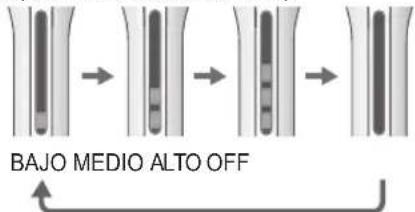 PANASONIC EHXT20 - Pulse el interruptor y seleccione el nivel de temperatura para el cabezal de titanio. - 1