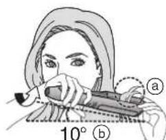 10° a b