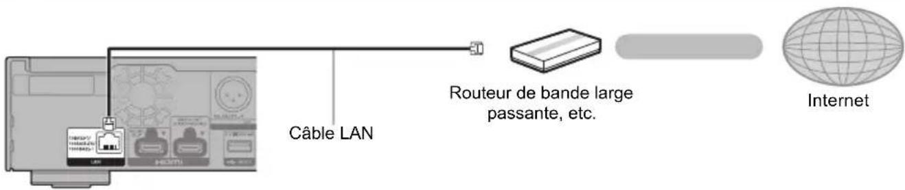 PANASONIC DPUB9004 - Raccordement du câble réseau - 1