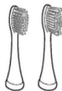 PANASONIC EWDL75 - Place the brush head firmly onto the toothbrush shaft. - 1