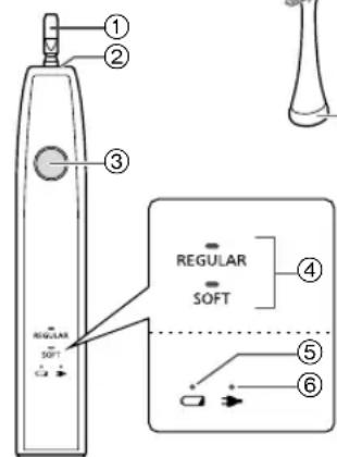 PANASONIC EWDL75 - Identificacao das peças - 1