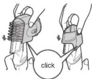 PANASONIC ERGD50 - Mounting the attachment - 1