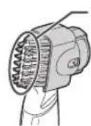 PANASONIC ERGD50 - Aplique la parte plana del peine contra la piery corte la barba peinandola hacla izquierda y la derecha. - 2