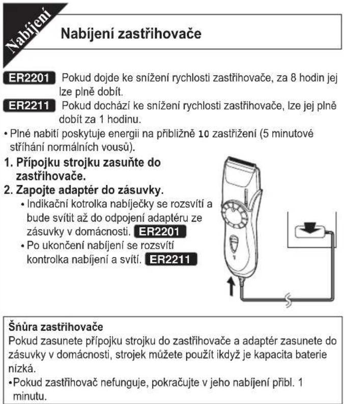 PANASONIC ER2211 - Specifikace - 2