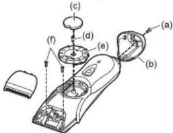 PANASONIC ER2211 - Sádan fjernes det indbyggede genopladelige batteri - 1