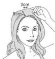 PANASONIC EHHW51 - Clamp a bundle of hair in the area where you want to add volume. - 1