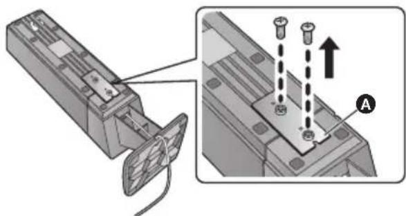 PANASONIC SCBTT290E - Retirez le crochet (A). - 1