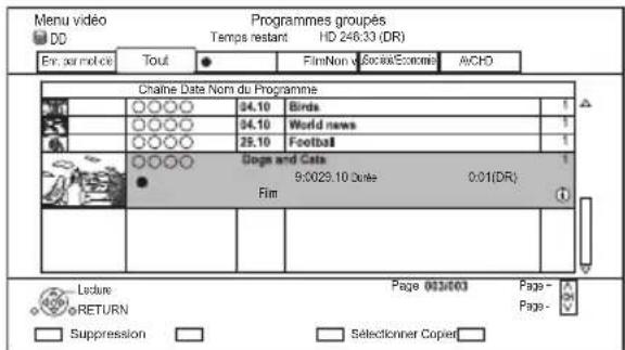 PANASONIC DMRUBT1 - Suppression des programmes enregistrés - 1