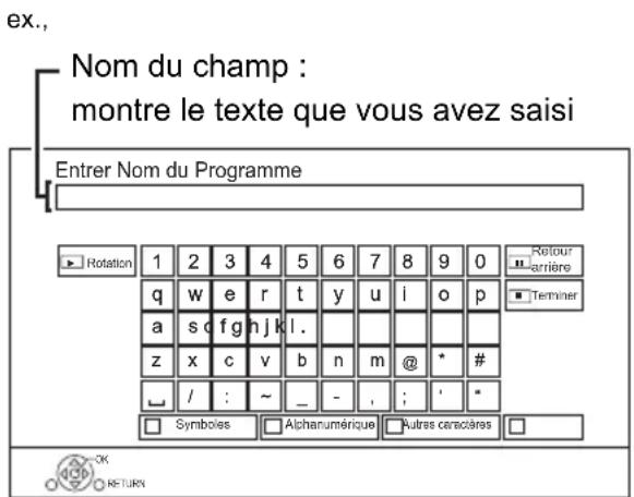 PANASONIC DMRUBT1 - Saisie de texte - 1