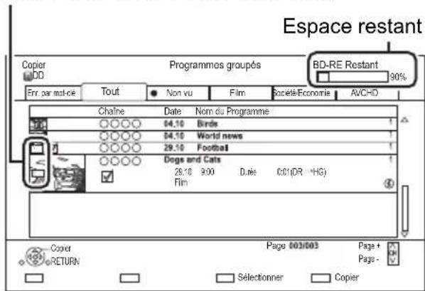 PANASONIC DMRUBT1 - Changer la sélection - 1