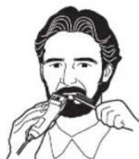 PANASONIC ER2171 - Utilização do aparador - 4