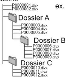 PANASONIC SCBTT350 - Structure des dossiers DivX - 1