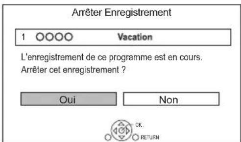 PANASONIC DMRUBS70 - Pour arrêter l'enregistrement - 1
