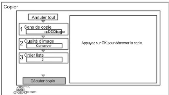 PANASONIC DMRUBS70 - Copied'un support vers le DD - 1
