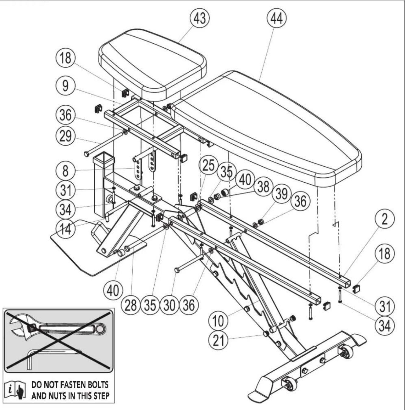 TUNTURI UB60 Utility Bench - D-2 - 1