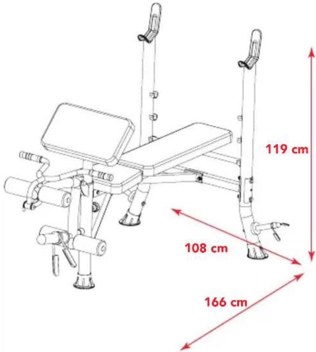 TUNTURI WB40 Compact Width Weight Bench - (Fig. W#1) - 1
