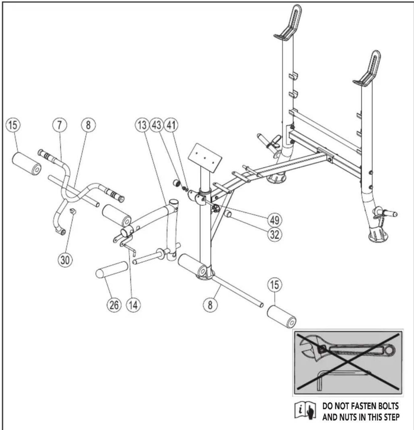 TUNTURI WB40 Compact Width Weight Bench - A #3 - 1