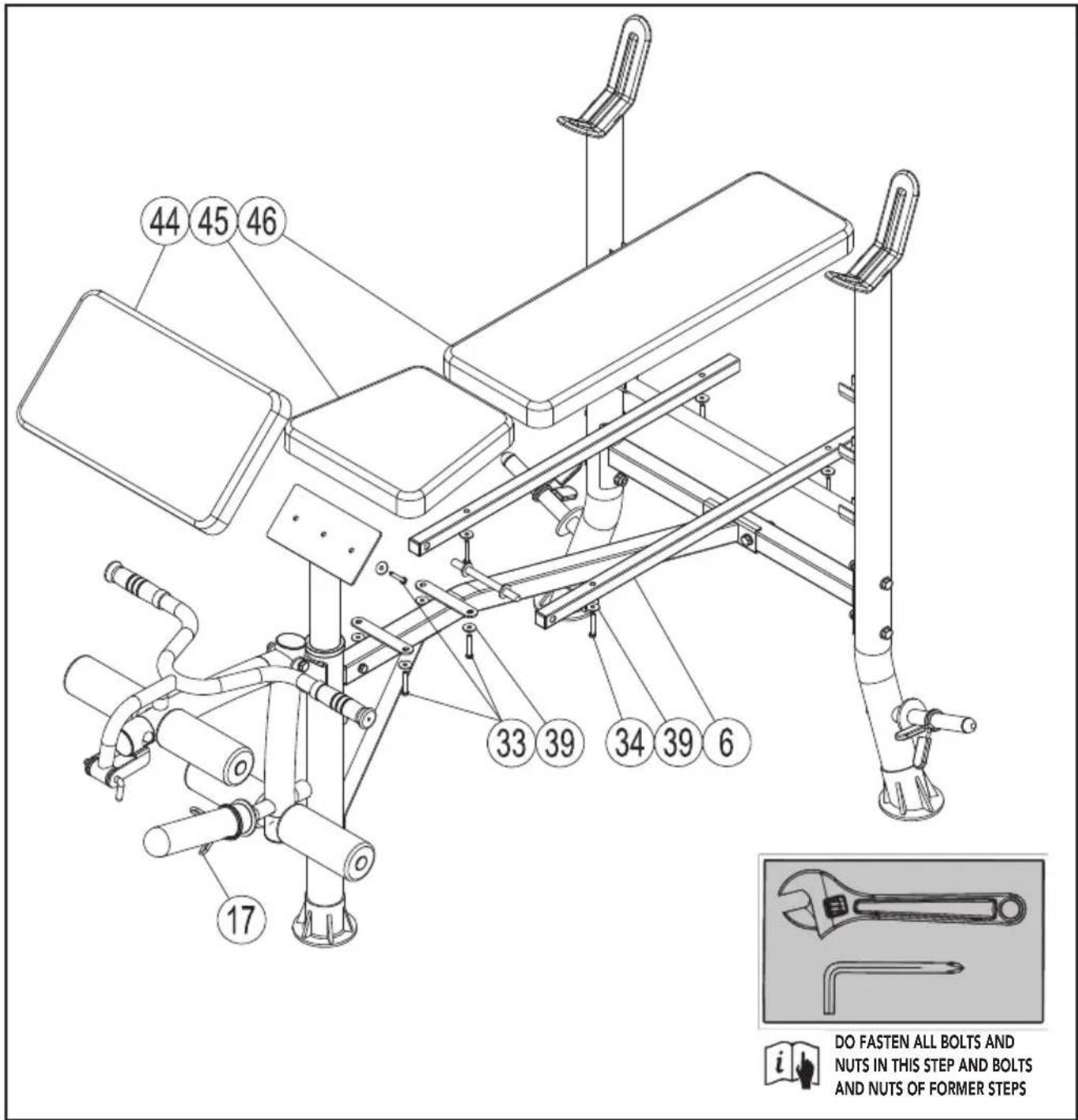 TUNTURI WB40 Compact Width Weight Bench - A #3 - 2