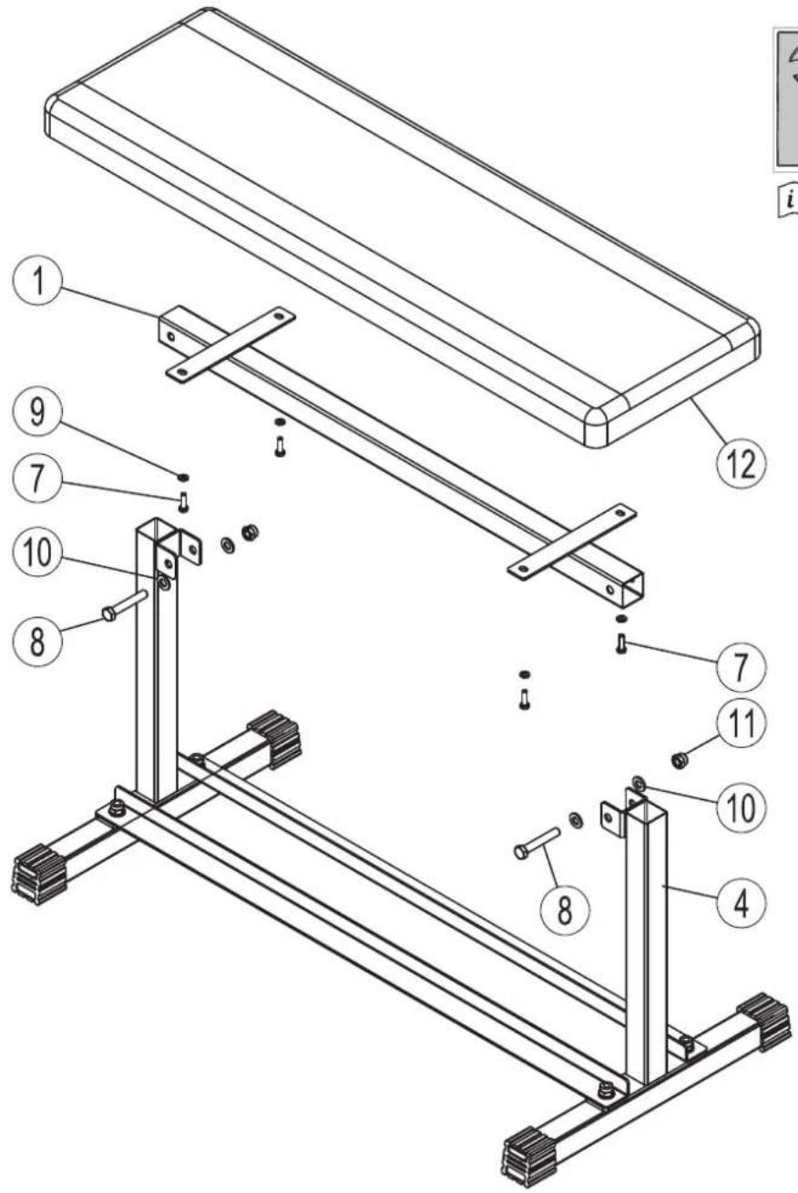 TUNTURI FB20 Flat Bench - 2 - 1