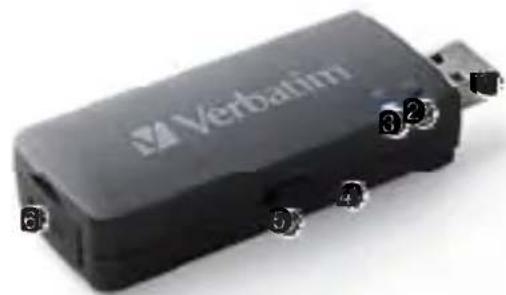 VERBATIM MediaShare Mini - ③ Kontrolka LED Wi-Fi - 1