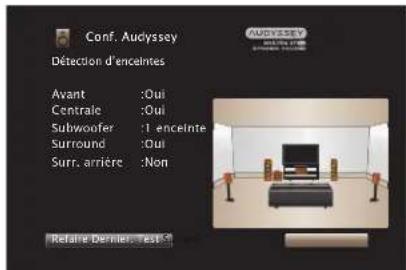 MARANTZ SR7013 - Lorsque l'enceinte détectée est affichée, sélectionnez "Suivant" puis appuyez sur ENTER. - 1