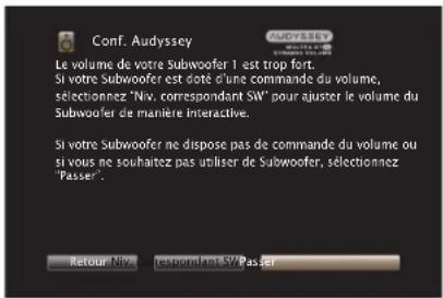 MARANTZ SR7013 - ■ Message d'erreur concernant le niveau du subwoofer et modalités d'ajustement - 1