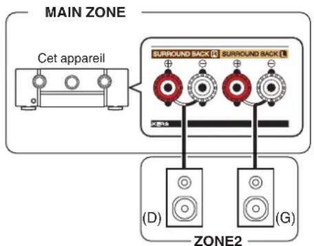 MARANTZ SR6013 - ■ Connexion 2: Connexion à l'aide d'une borne de sortie d'enceinte - 1