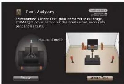 MARANTZ SR6013 - Lorsque I'ecran suivant est affché, selectionnez "Lancer Test" puis appuyez sur ENTER. - 1