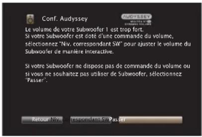 MARANTZ SR6013 - ■ Message d'erreur concernant le niveau du subwoofer et modalités d'ajustement - 1