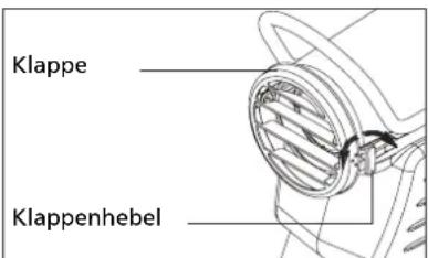 QLIMA DFA2900 Premium - ANPASSUNG DES LUFTFLUSSRICHTUNG MIT DER KLASPE - 1