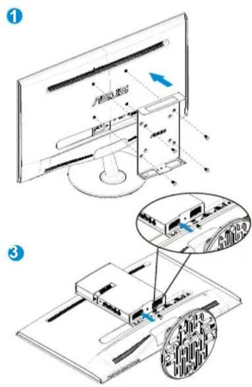 ASUS Zero Client Box CPX20 - Utilisation de l'ensemble du montage mural - 1