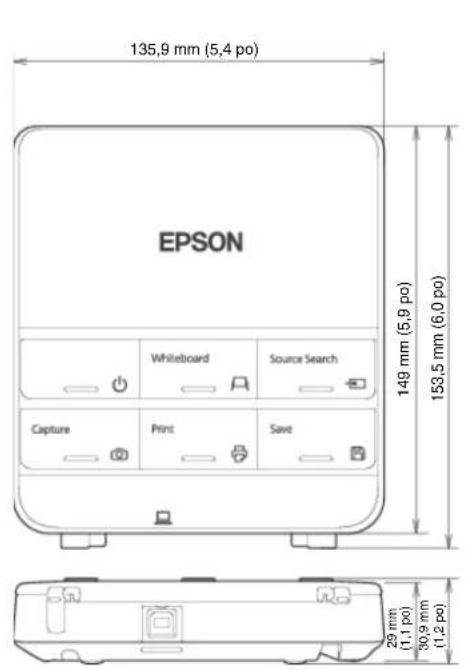 EPSON V12H777020 - Dimensions externes et poids - 1