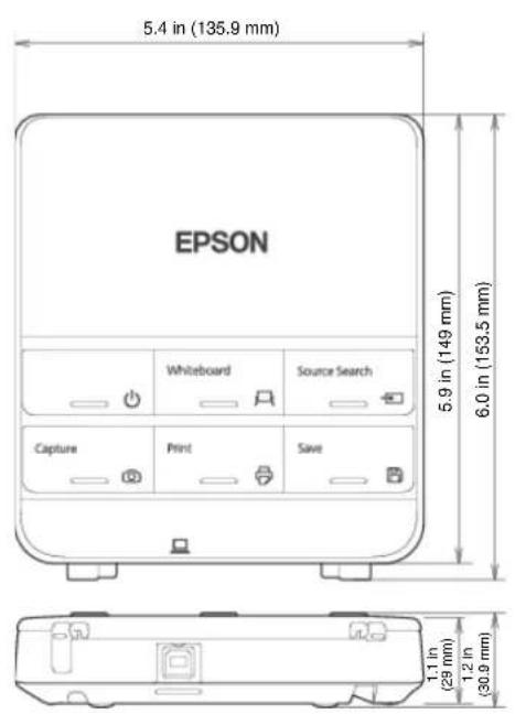 EPSON V12H777020 - External dimensions and weight - 1