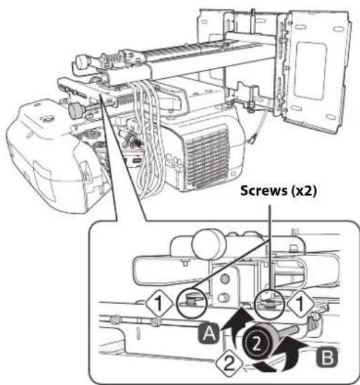 EPSON V12H777020 - Use the adjustment knob on the right side to adjust the horizontal rotation - 1