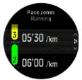 SUUNTO 3 Fitness - Définir les zones d'allure - 1