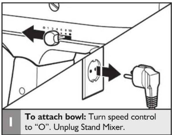KITCHENAID SodaStream - Attaching/removing the bowl - 1