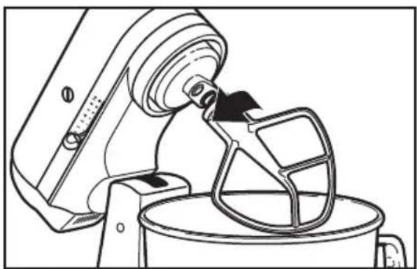 KITCHENAID SodaStream - Påsætning/aftagning af piskeriset, det flade piskeris eller dejkrogen - 1