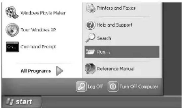 PANASONIC SZCB7 - From the Windows Start menu, click "Run". - 1