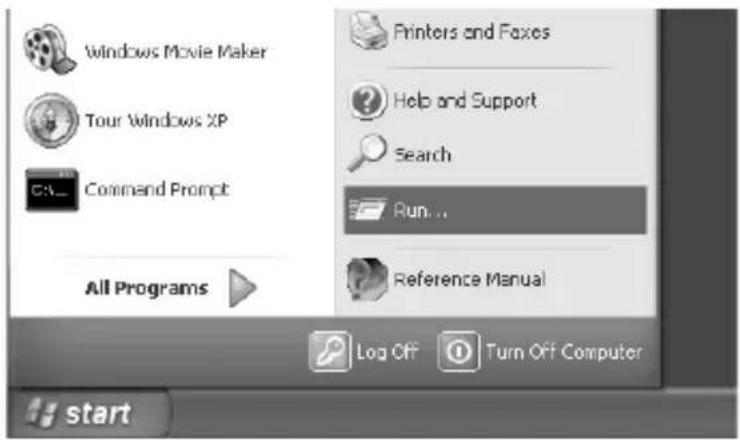 PANASONIC SZCB7 - Klicken Sie im Start-Menü von Windows auf „Run“. - 1