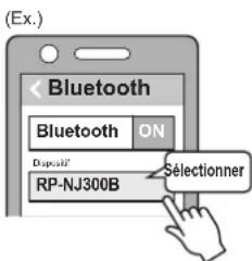 PANASONIC RPNJ300 - Jumelage (enregistrement) de cette unité avec le dispositif bluetooth pour connexion - 1