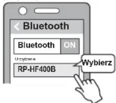 PANASONIC RPHF400B - Wybierz pozycję „RP-HF400B” w menu Bluetooth® urządzenia - 1
