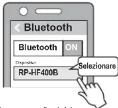 PANASONIC RPHF400B - Verificare la connessione con il dispositivo Bluetooth® sull'unità - 1